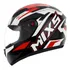 Capacete Moto Mixs Fokker V23 Fechado Motoqueiro Integral Cor Preto E Vermelho Fosco Tamanho Do Capacete 56