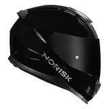 Capacete Moto Norisk Razor Preto Brilho Masculino Feminino Desenho Monocolor Tamanho Do Capacete 56