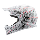 Capacete Motocross Infantil Cartoon Racing Lançamento