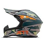 Capacete Motocross Jett Cross Fast Factory Edition 3 Verde/laranja Tam. 60