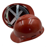 Capacete Msa V gard Carneira Push Key C jugular Obra Altura Cor Marrom