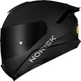 Capacete Norisk Razor Solid Matte Black Edition C/ Viseira Fumê 58/m