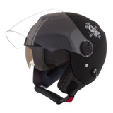 Capacete Para Moto Aberto Pro Tork New Atomic Vintage Skul Cor Preto fosco prata Desenho Skull Riders Tamanho Do Capacete L