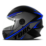 Capacete Para Moto Integral Pro Tork New Liberty R8 Preto E Azul-escuro R8 Tamanho 60 