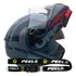 Capacete Peels U rb2 Club Escamoteavel Cor Cinza Dark Com Vermelho Tamanho Do Capacete 58