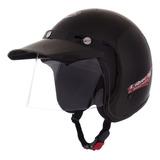 Capacete Preto Aberto Pro