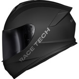 Capacete Race Tech Hit Monocolor Preto Fosco