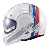 Capacete Texx Esc Stratos 180 Journey Branco Azul Verm 62