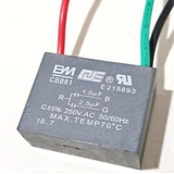 Capacitor Do Ventilador De Teto Ventisol 127v   3 Fios 4uf