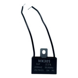 Capacitor Ppm 3uf 250vca 37x14x25mm Fio 3uf Cbb61 Mk305