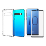 Capinha Antichoque Película Gel 5d Para Samsung Galaxy S10 Cor Transparente