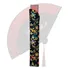 Capinha Para Leque Japonês 21cm Bordado Lindo Luxo 24x4,5cm Cor Preto