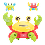 Caranguejo Brinquedo Fujão Musical Dança Som Eletrônico Led