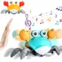 Caranguejo Brinquedo Sensor Fujão Dança Som Elétrico Animal