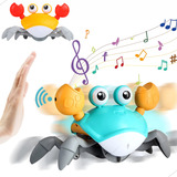 Caranguejo Brinquedo Sensor Fujão Dança Som Elétrico Animal
