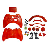 Carcaça De Controle   X360 Vermelho Translúcido