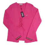 Cardiga Rosa Com Bordado