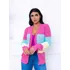 Cardigan Blusa Tricô Tricot Colors Feminina Moda Inverno Lan