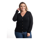 Cardigan Casaco Plus Size