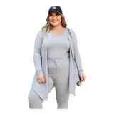 Cardigan Com Blusa Feminina