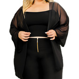 Cardigan Em Tule Moda