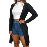 Cardigan Feminino Manga Longa