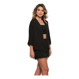 Cardigan Kimono Bata Pom