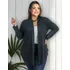 Cardigan Plus Size Blusa Moda Feminina Casaquinho Liso