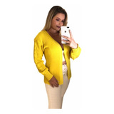 Cardigan Tricot Trico Feminino