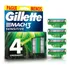 Carga De Aparelho Para Barbear Gillette Mach3 Sensitive Leve 4 Unidades