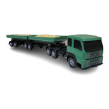 Miniatura Gigante Volvo FH Carreta Bi trem de Madeira Artesanal