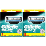 Carga Para Aparelho De Barbear Gillette Mach3 16 Cartuchos