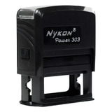 Carimbo Automático Personalizado Nykon Power 303 Cor Do Exterior Preto