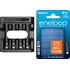 Carregador + 4 Pilhas Aa Eneloop Standard 2.100 Recargas