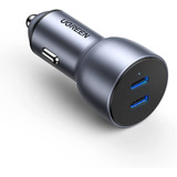 Carregador Automático Usb C Com 2 Portas Pd3.0 Carregamento Rápido 40w