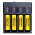Carregador Bateria 18650 + 4 Bat 18650 3,7  Recarregável
