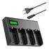 Carregador Bateria 4 Canais Display Lcd P/ Np-f970 Np-f550