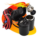 Carregador Celular P/ Moto Entrada Usb Isqueiro Prova Dagua 