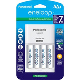 Carregador Com 4 Pilhas Aa Eneloop 2000 Mah Kkj17mca4ba