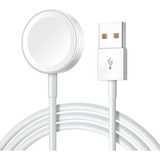 Carregador Compatível Com Apple Watch 2 3 4 5 6 7 8 Se    Cor Branco Usb