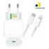 Carregador Compatível iPhone: Cabo + Fonte Usb-c 20w Rápido Cor Branco