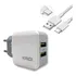 Carregador De Parede 2.4a 2 Usb Turbo Kd 301 C Kaidi Cor Branco