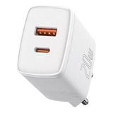Carregador De Parede Duplo Pd 20w Turbo Baseus Tipo C   Usb