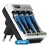 Carregador De Pilhas Aa/aaa/9v + 4 Pilhas Aaa 1100 Mah