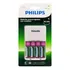 Carregador De Pilhas Philips Com 4 Aa Recarregáveis 2450 Nfe