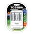 Carregador De Pilhas Toshiba C/4 Pilhas Aa 2600mah