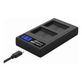 Carregador Duplo Bateria Np-fw50 Para Sony A6400 A7ii Zv-e10