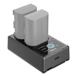 Carregador Duplo P Bateria Lp e6nh Smallrig P Camera Canon Cor Preto