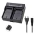 Carregador Duplo Para Baterias Np-f550/f750/f960 Com Carga R Cor Preto