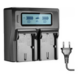 Carregador Duplo Para Canon Lp-e6 De Carga Rápida E Visor De Lcd (bivolt) Worldview